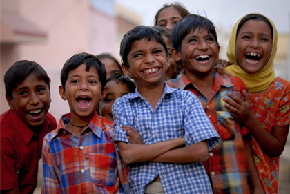 Laughter, like that of these joyful children portrayed in Mandawa in Rajasthan, India, is a typical expression of joy and it is a physical reaction. Read about this emotion evoked by well-being, success or good fortune in this archive story.