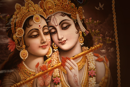 Radha Krishna are collectively known within Hinduism as the combined forms of feminine as well as the masculine realities of God. They are the primeval forms of God and his pleasure potency, which is called 'Hladini Shakti'. Read about it in this archive story.